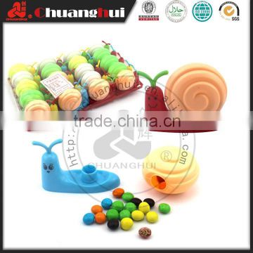 Plastic Snail Bottle with Chocolate, Candy Bottle