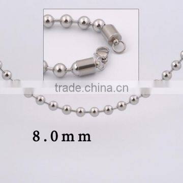 latest model fashion necklace 2014 new stainless steel bead necklace(VN10098)