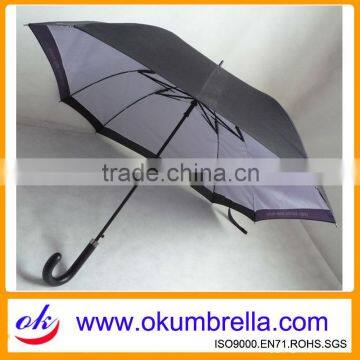 Arc46inch *8Ribs High Quality Mens Straight Umbrella with Double Layer OK097