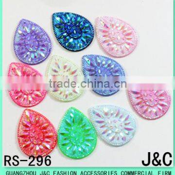 29 * 39 multicolor glitter drop shape resin stone