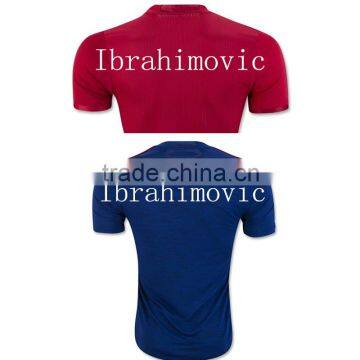 Ibrahimovic soccer jerseys 2016/2017 new club home red and away blue football shirts