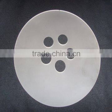 High temperature resistant frosted round glass discs with five holes