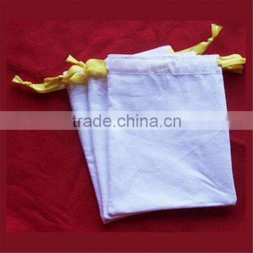 Hot Sale 100% Cotton Muslin Drawstring Bags