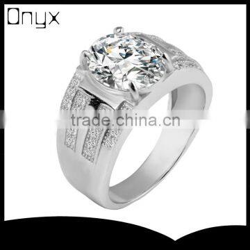 925 sterling silver wide band dome pave setting ring