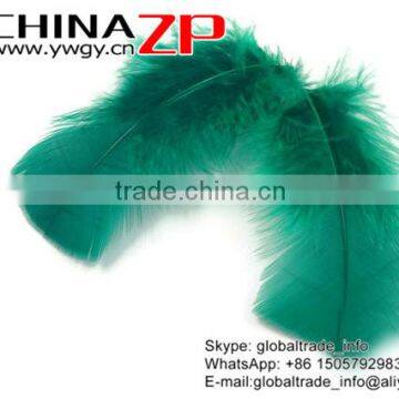 CHINAZP Good Looking Plumage Wholesale Dyed Kelly Green Turkey T-Base Body Feathers for Sale photo-3