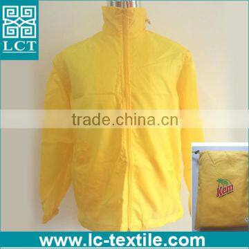 wholesale 2015 hot selling folding into a pouch ultralight windbreaker collapsible jacket with heat transfer print(LCTN1564)