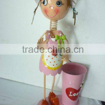 Decorative Metal Doll With Flower Tub Design SX4050 photo-1