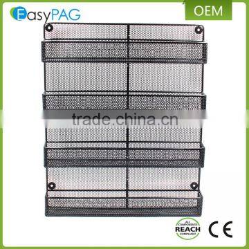 Kitchen Accessories 4 Tier Black Paint Wire Mesh Wall Mounted Spice Rack photo-5