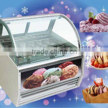 12 pans compressor ice cream freezer showcase cabinet