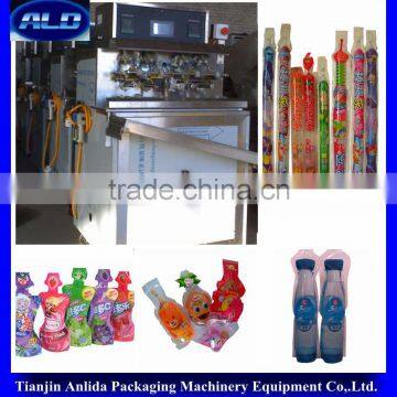 ice jelly stick in plastic soft fruit shape bag filling and sealing packing machine