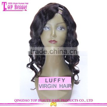 Wholesale Brazilian Virgin Hair U Part Wig For Black Woman Body Wave 100% Virgin Human Hair Made