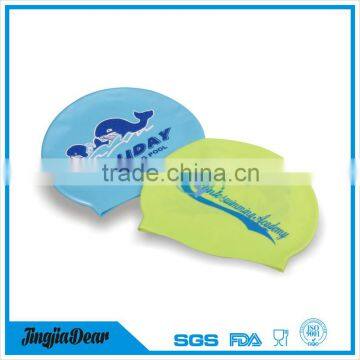 printing silicone swim cap,fabric swim cap,adult funny swim cap