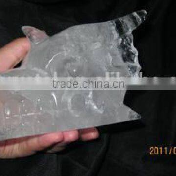 Nature Clear Crystal Dragon Skull for Sale