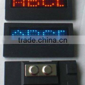 alibaba express china electronic magnetic programmable scrolling led name badge