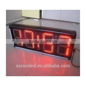 Hot alibaba cn outdoor led clock led time temperature display