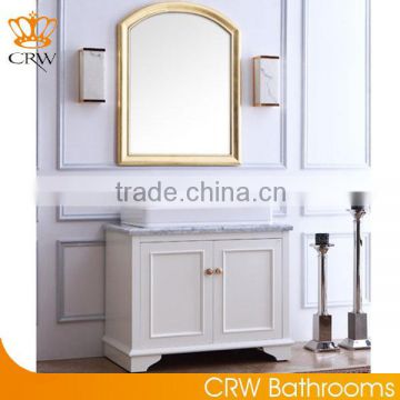 CRW freestanding country bathroom vanity cabinet furniture with sink white wood unique rustic bathroom vanities with tops