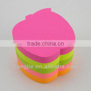 Die-cut of Apple Shaped Neon Sticky Note pad