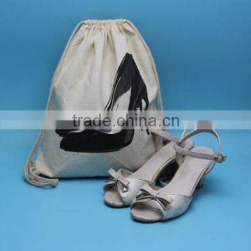 Wholesale promotional custom recyclable drawstring cotton dust bag