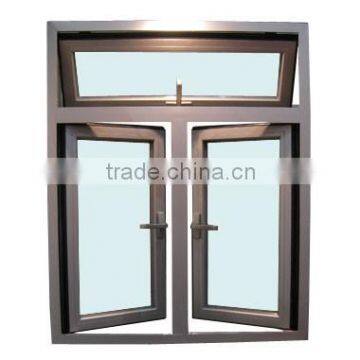 aluminum casement window single glass french window with low price