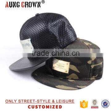 Custom Design Made Metal Plate Snapback Flat Brim Hats And Caps No Minimum Manufacturer Wholesale For Sale Paypal