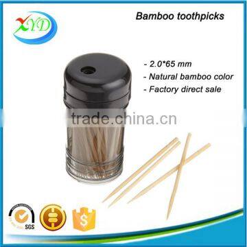 250 pcs plastic barrel bamboo toothpicks