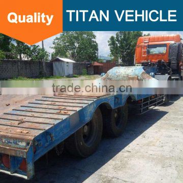 used low bed trailer , Second-hand low bed truck trailer excavator trailer