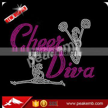 Cheer Diva iron on rhinestone wholesale stock heat transfers