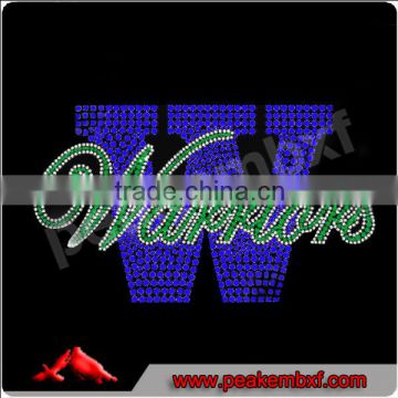 Warriors Rhinestones Wholesale Iron On Transfer Design