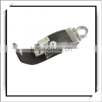 8GB Black Leather Buckle USB Flash Drive