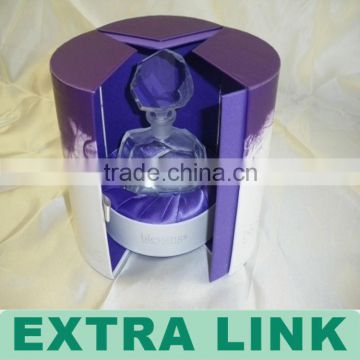 Purple color custom printing design double open door perfume package box