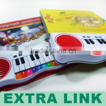 Hard cover little electronic piano 3-D reading book printing