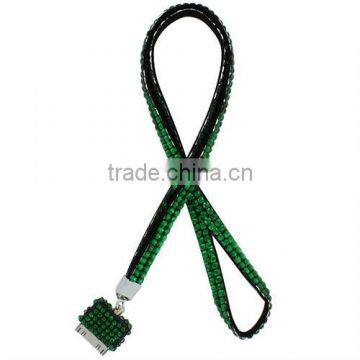 Rhinestone Lanyard With Iphone Connector