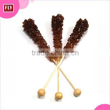 Brown Hard Candy Rock crystal lollipop sticks