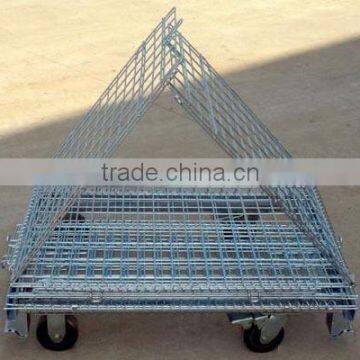 Collapsible wire box/Stackable Warehouse Storage Metal Basket/Wire Mesh Box/Collapsible Warehouse pallet