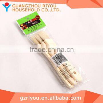 High Quality Round Bbq Grill Wooden Handle Brush photo-3