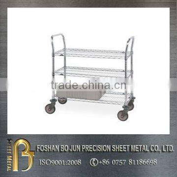 Stainless steel food cart with wheels china supplier