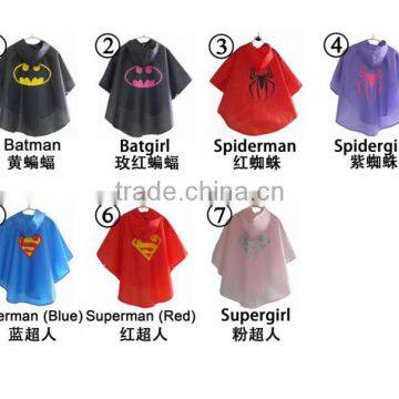 YS Superhero Rain Cape (boy Girl) of 7 Different Styles for Kids and Adult photo-5