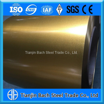 Anti-finger film gold color galvalume steel coil from China