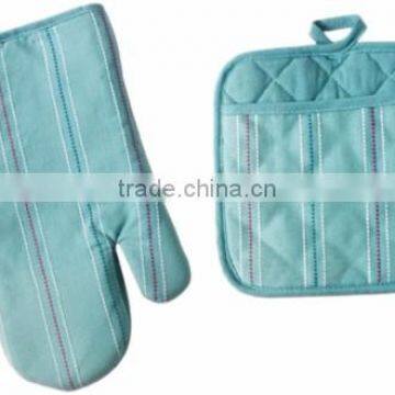 On Sales 2pcs Kitchen Set With Silk Screen Printing Cotton Pot Holder and Oven Mitt photo-6