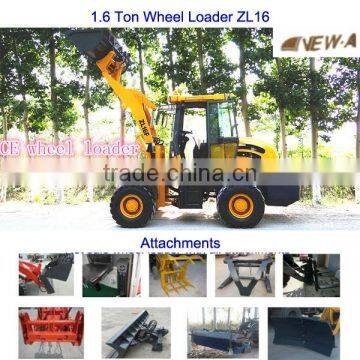 2016 hot sale CE ZL16 1.6ton wheel loader