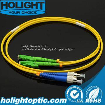 Optical Fiber Jumper Cable FC to E2000A Duplex Sm Yellow