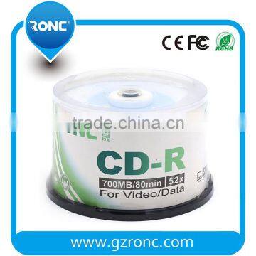 700MB Disk Capacity Single Layer Recordable CD-R Media Style blank cd 52x