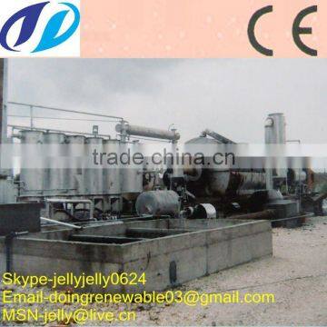 2012 new 5/6/8/10T waste plastic/tires recycle plant turning tyres to oil/carbon black/steel wire