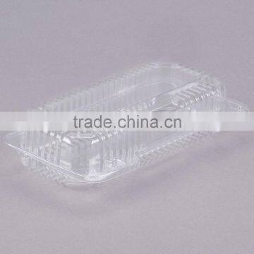 Duralock Clear Hinged Plastic Small Oblong Container, Clamshell Clear Take Out Food Box For Hotdog photo-2