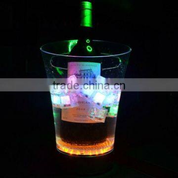 factory direct whole sale led color changing modern clear ice bucket ice cooler and holder