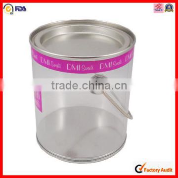 printing colored round pvc box in packaging box