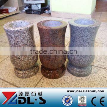 Granite Vase for Tombstone, Granite Flower Vases for Graves, Tombstone Vase photo-2