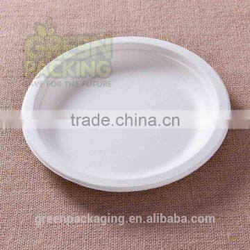 Sugarcane biodegradable disposable party paper plate 7 inch