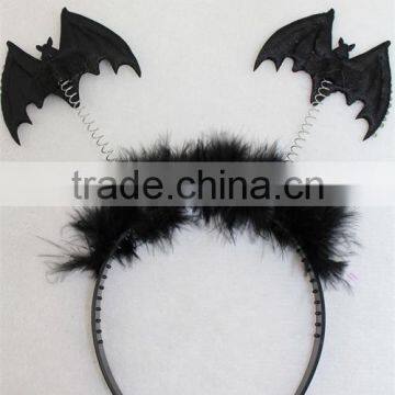Fashion Halloween Party Bat Hairband Bat Headband With Feather photo-2