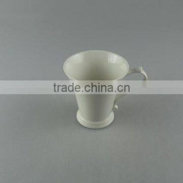 Ceramic plain white coffee cup wholesale